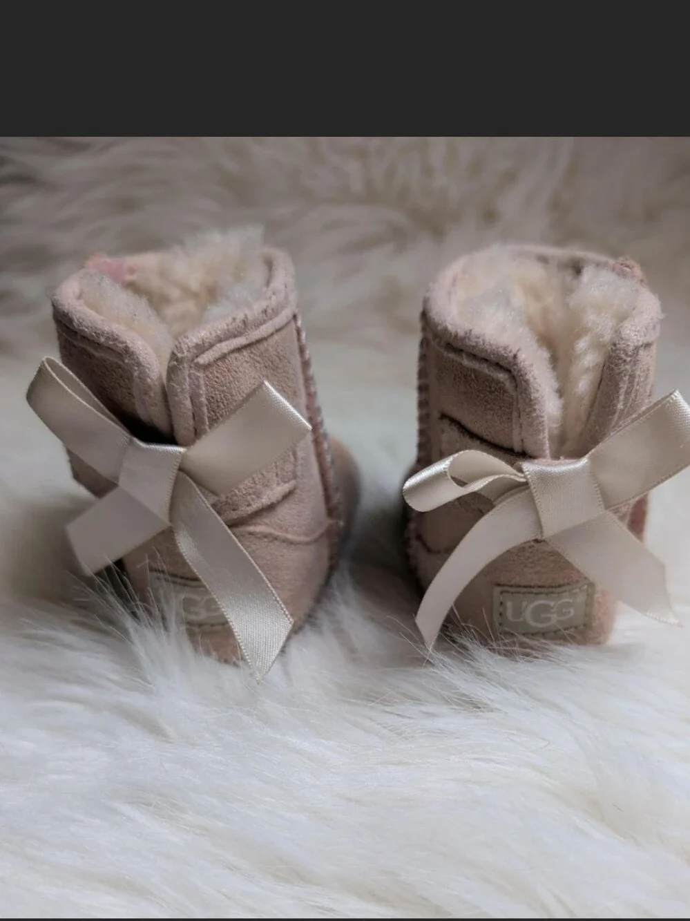 Ugg Jesse Bow Infant 0/1 -Shearling Pink Booties